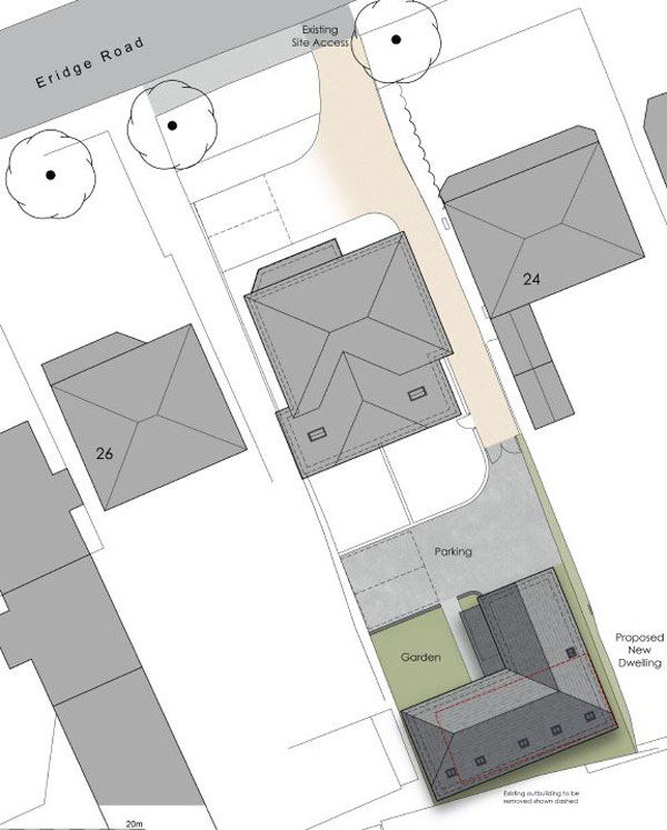 Lot: 43 - LAND WITH PLANNING CONSENT FOR DETACHED DWELLING -